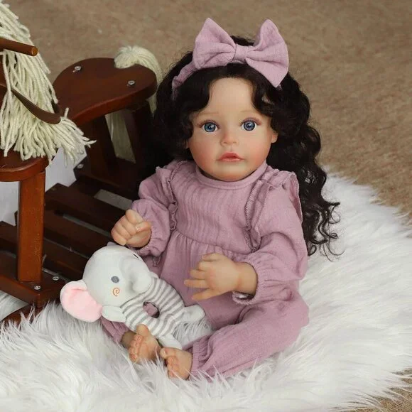 18 Inch Reborn Baby Doll Girl Realistic Silicone Soft Body Toy Gift for Kids - Picture 8 of 8